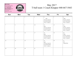 May 2017 T-ball team 1 Coach Klepper 440-667-5443