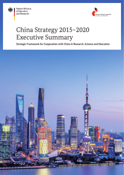 China Strategy 2015&ndash;2020 Executive Summary | Strategic