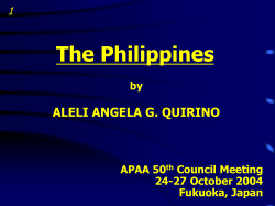 Group Report The Philippines