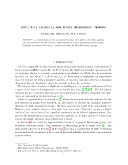 finite Heisenberg groups - The Institute of Mathematical Sciences