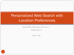 Personalized Web Search with Location Preferences