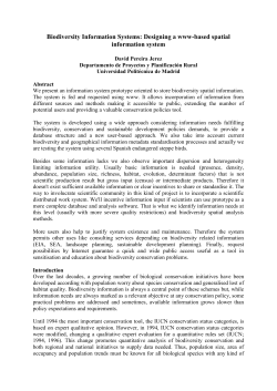 Biodiversity information system as scientific work and research tool