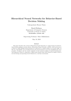 Hierarchical Neural Networks for Behavior