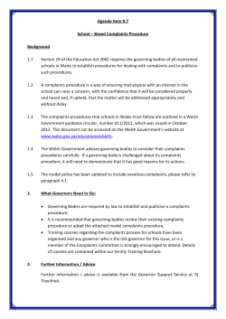 Complaints Policy 2016