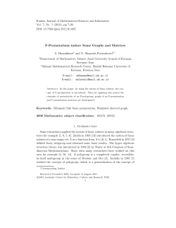 F-Permutations induce Some Graphs and Matrices