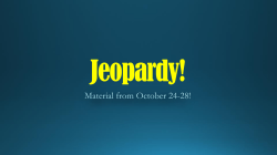 Lecture Quiz 2 Jeopardy