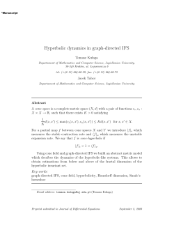 Hyperbolic dynamics in graph