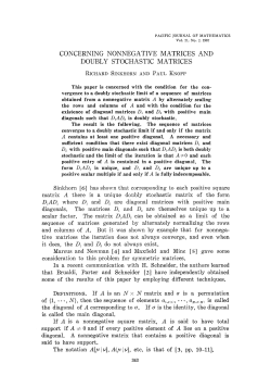 concerning nonnegative matrices and doubly stochastic