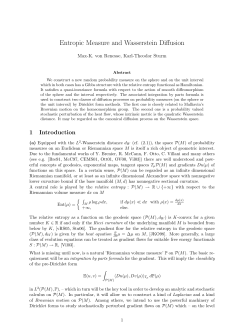Entropic Measure and Wasserstein Diffusion