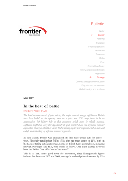 Enter title here - Frontier Economics