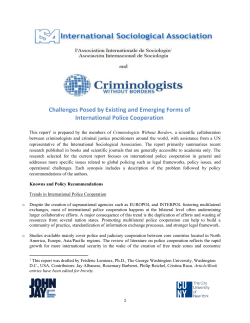 Challenges Posed by Existing and Emerging Forms of International