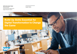 Build Up Skills Essential for Digital Transformation to Change the