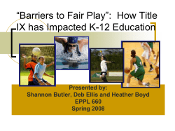 Power Point Title IX - Heather Boyd