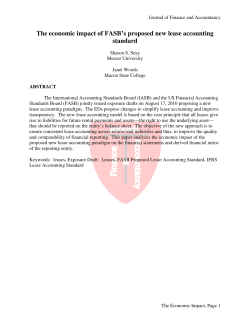 The economic impact of FASB`s proposed new lease accounting