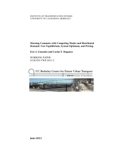 Morning Commute with Competing Modes and Distributed Demand
