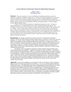 Toward a Hierarchy of Performance Metrics for Offense/Defense