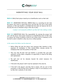 indentifying your golf ball