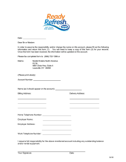 Date: Dear Sir or Madam: In order to assume the