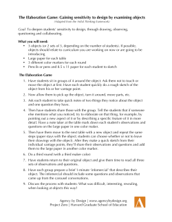 The Elaboration Game