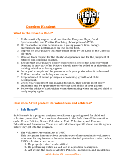 Coaches Handout - AYSO Region 678