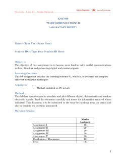 Part I. Random signals Generation using MATLAB (Communications