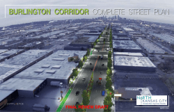 BURLINGTON CORRIDOR COMPLETE STREET PLAN