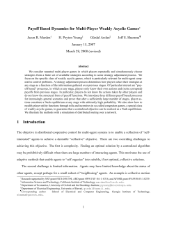 Payoff Based Dynamics for Multi-Player Weakly Acyclic