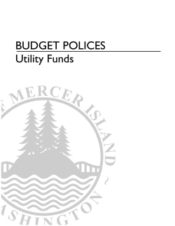 BUDGET POLICES Utility Funds