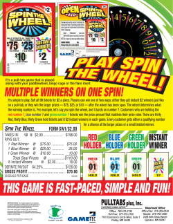 Spin The Wheel Pulltab Flyer