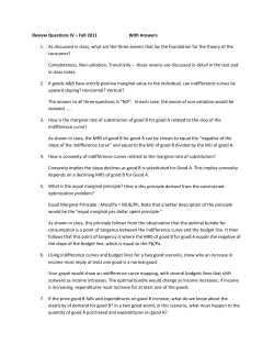 Review Questions IV &ndash; Fall 2011 With Answers 1. As discussed in