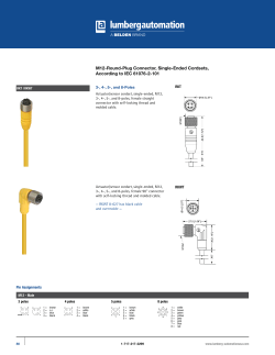 M12-Round-Plug Connector, Single-Ended Cordsets, According to