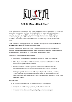 SEABL Men`s Head Coach Kilsyth Basketball was established in