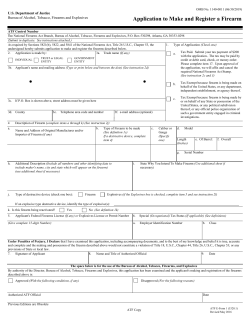 ATF Form 1 - Bureau of Alcohol, Tobacco, Firearms and Explosives