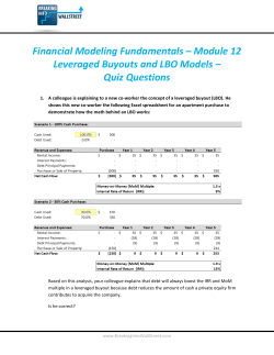Leveraged Buyout (LBO)