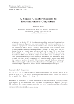 A Simple Counterexample to Kouchnirenko`s Conjecture