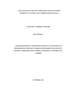 Challenges of strategy implementation in export