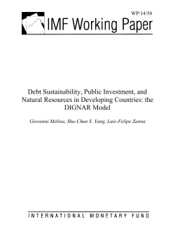 Debt Sustainability, Public Investment, and Natural Resources