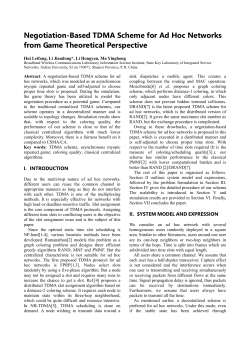 A Negotiation-based TDMA MAC Scheme for Ad Hoc