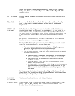 Minutes of the regularly scheduled meeting of the board of trustees