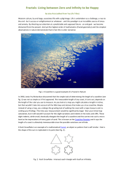 Fractals: Living between Zero and Infinity to be Happy