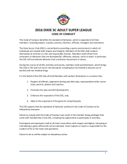 DIXIE SOCCER CLUB ADULT SOCCER LEAGUE