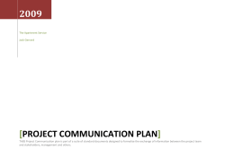 Project Communication Plan