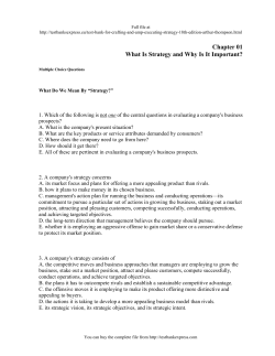 Why Are Crafting and Executing Strategy Important?
