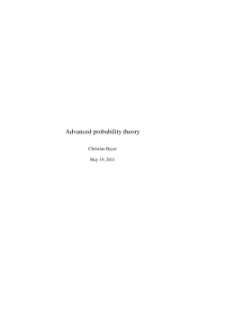 Advanced probability theory