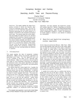 Conspiracy Numbers and Caching for Searching And/Or