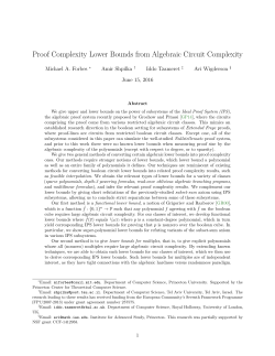 Proof Complexity Lower Bounds from Algebraic Circuit Complexity