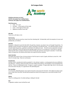 3v3 League Rules - The Sports Academy