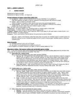 Agency Law Outline