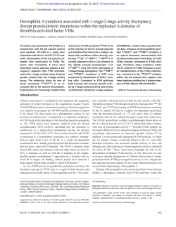 Hemophilia A mutations associated with 1-stage/2