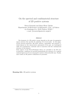 On the spectral and combinatorial structure of 2D